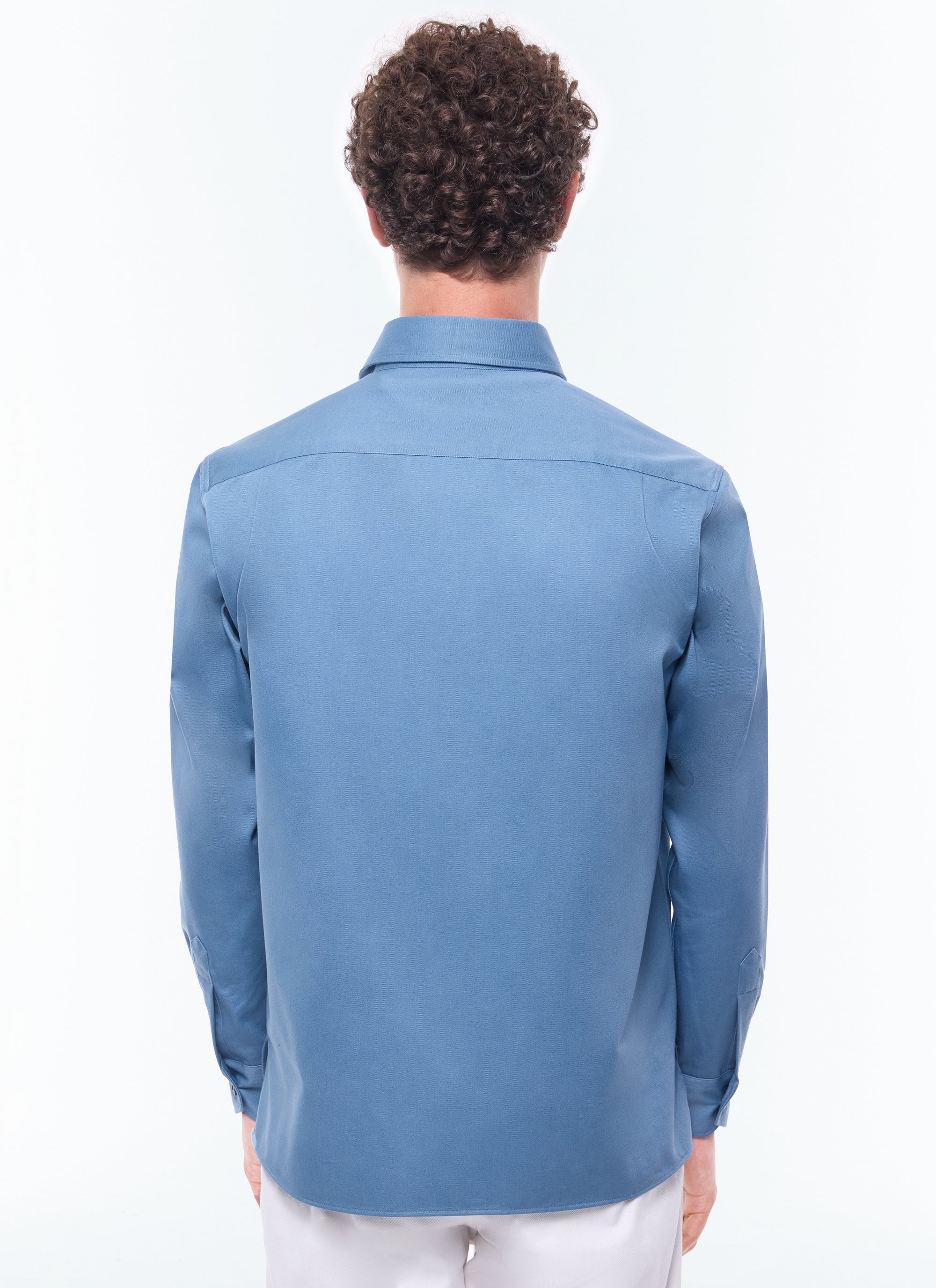 Surchemise à col hirondelle - Bleu Gris