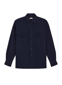 Surchemise à col hirondelle - Bleu Marine