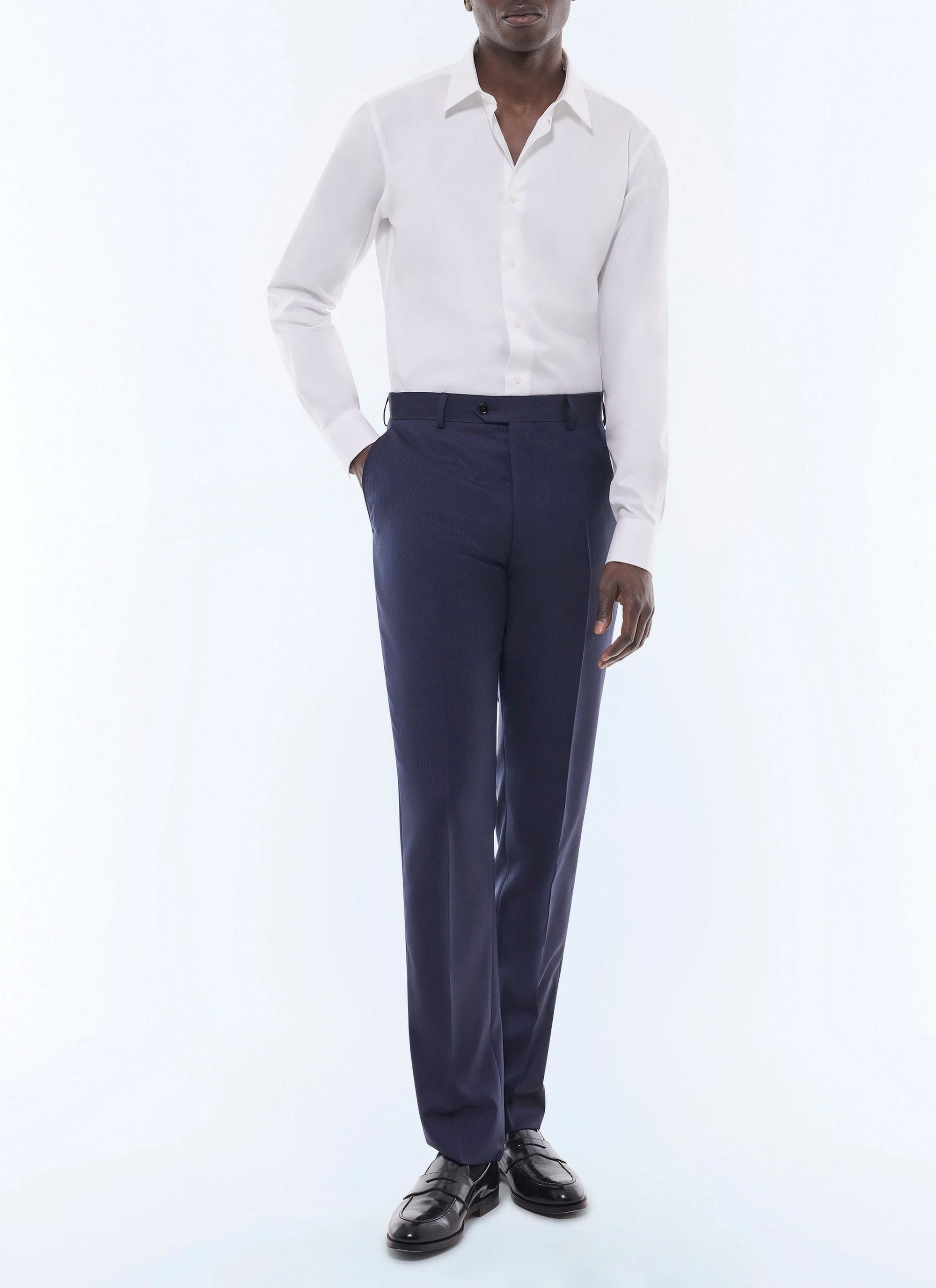 Chemise à poignets biseautés - Blanc