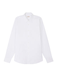 Chemise unie en coton - Blanc