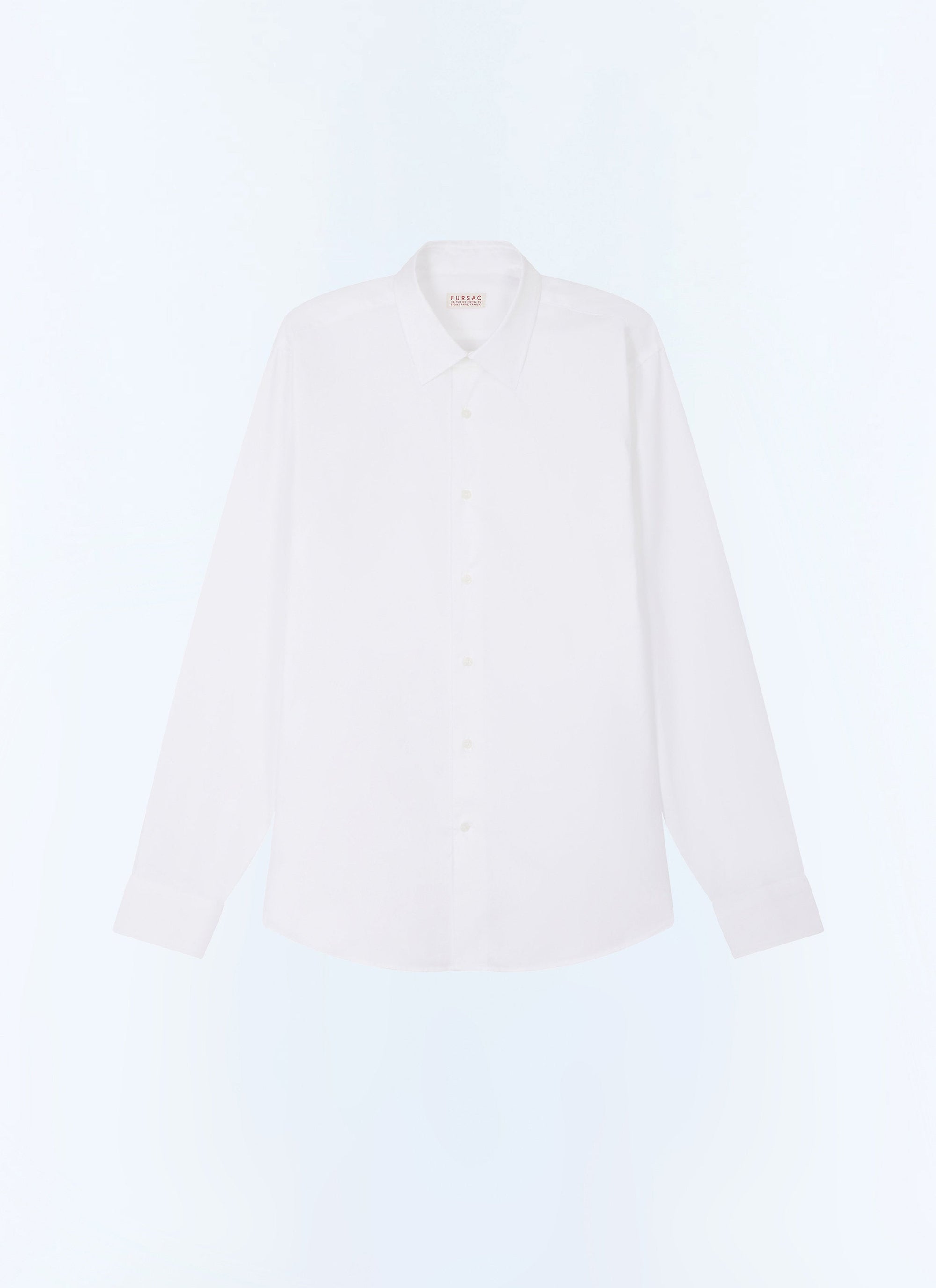 Chemise unie en coton - Blanc