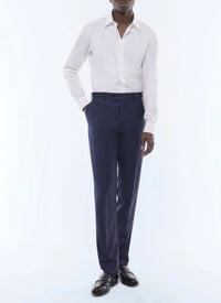 Chemise unie en coton - Blanc