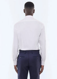 Chemise unie en coton - Blanc