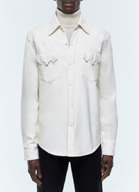 Surchemise Western à col hirondelle - Écru