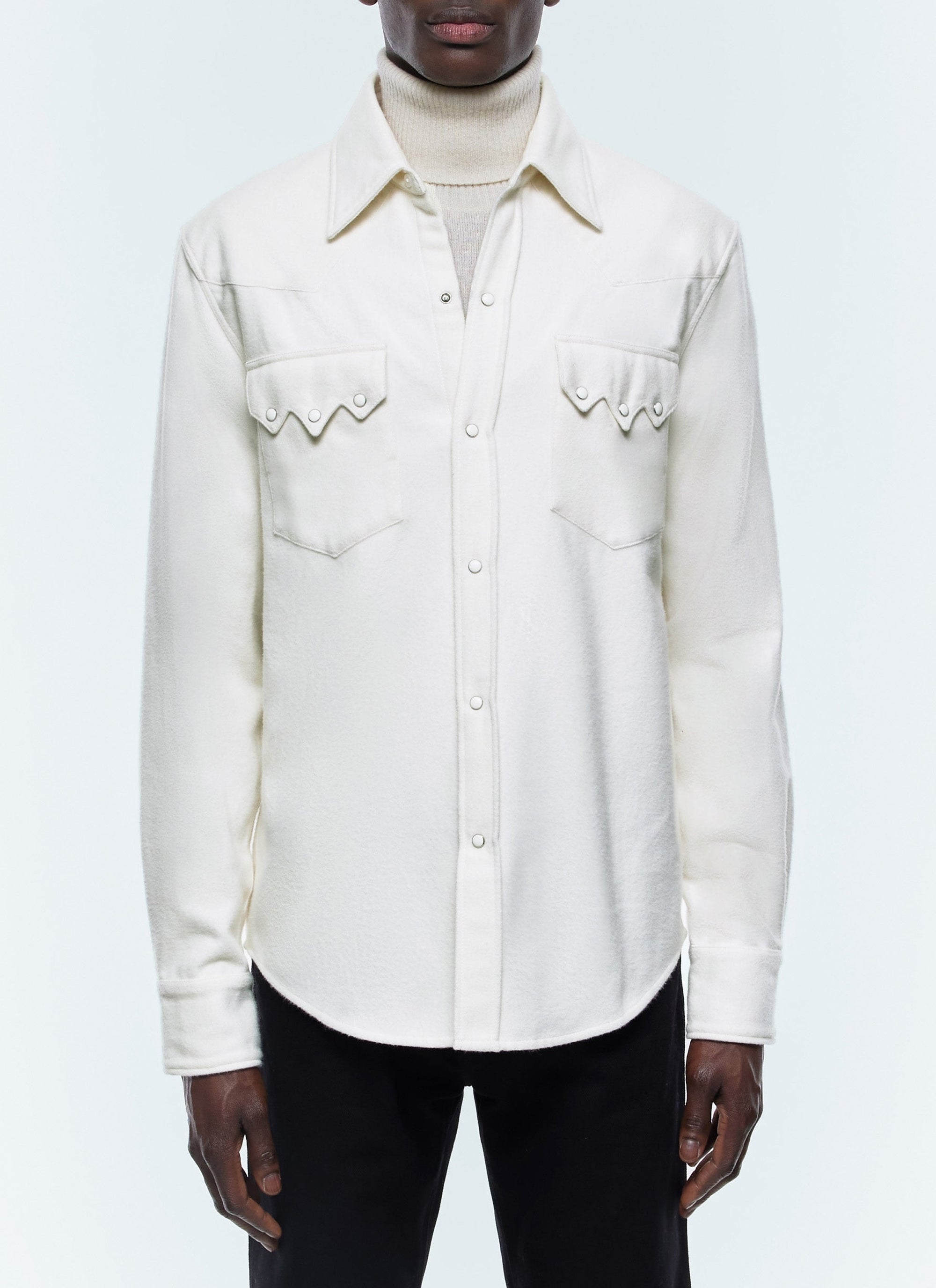 Surchemise Western à col hirondelle - Écru
