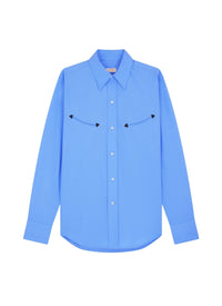 Chemise Western en coton - Bleuet