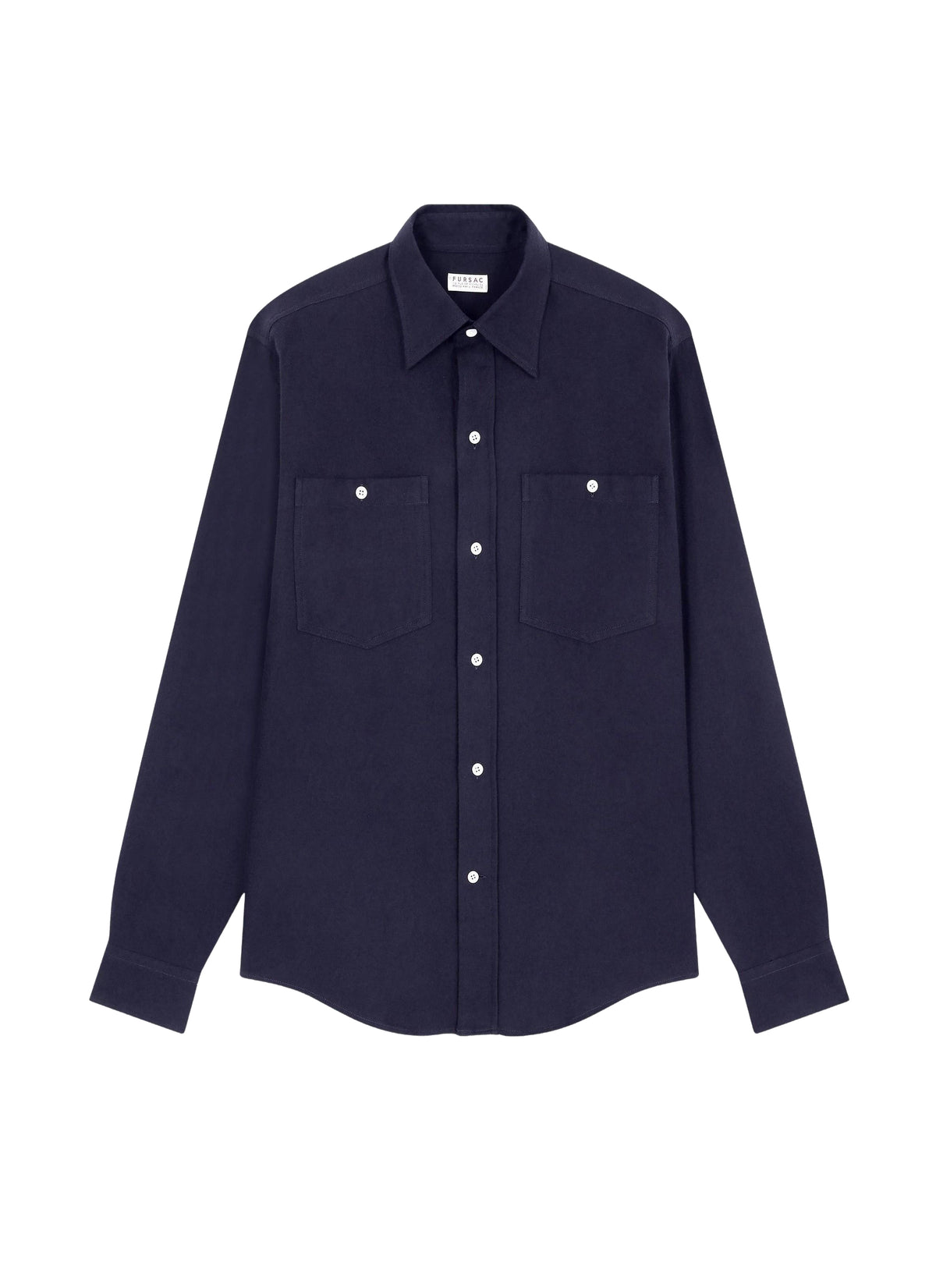 Cotton flannel shirt - Navy