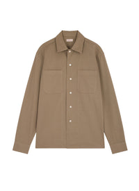 Chemise à poches plaquées en coton - Olive