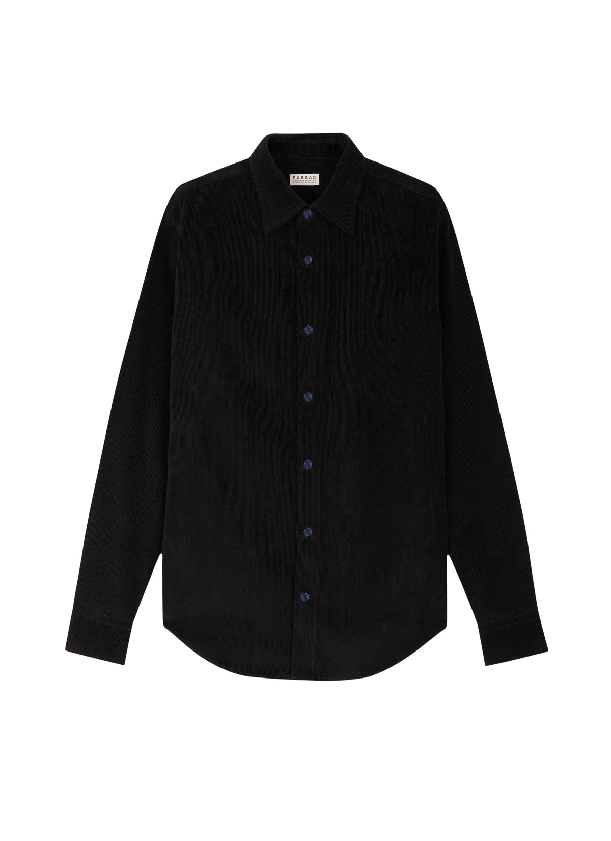 Corduroy shirt with pockets - Black