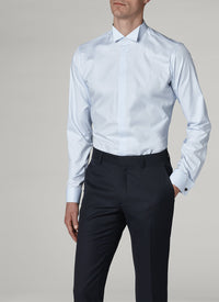 Plain cotton twill shirt - Ciel