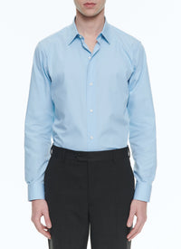 Cotton poplin shirt - Light blue