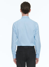 Cotton poplin shirt - Light blue