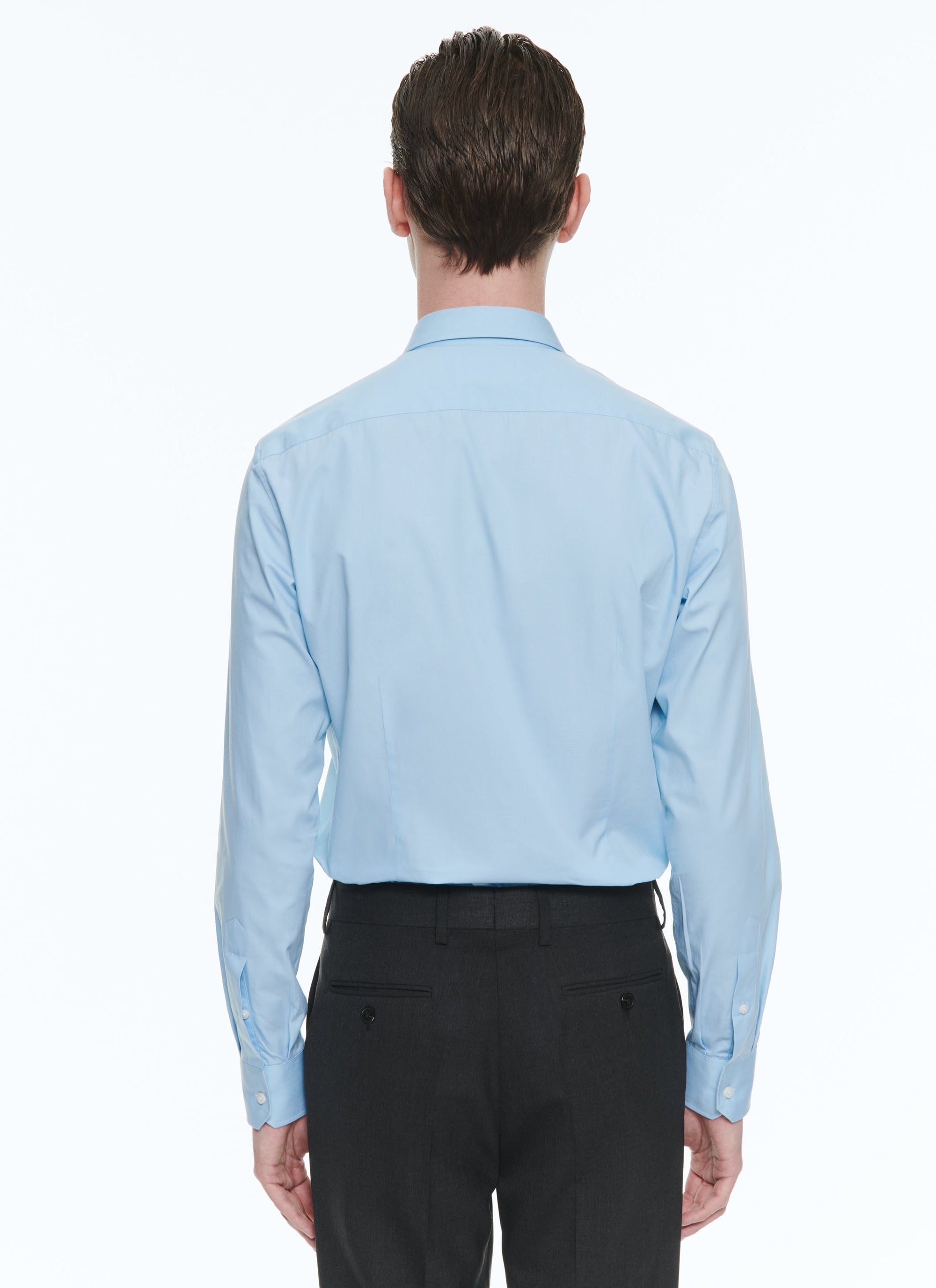 Cotton poplin shirt - Light blue