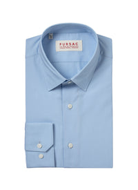 Cotton poplin shirt - Light blue