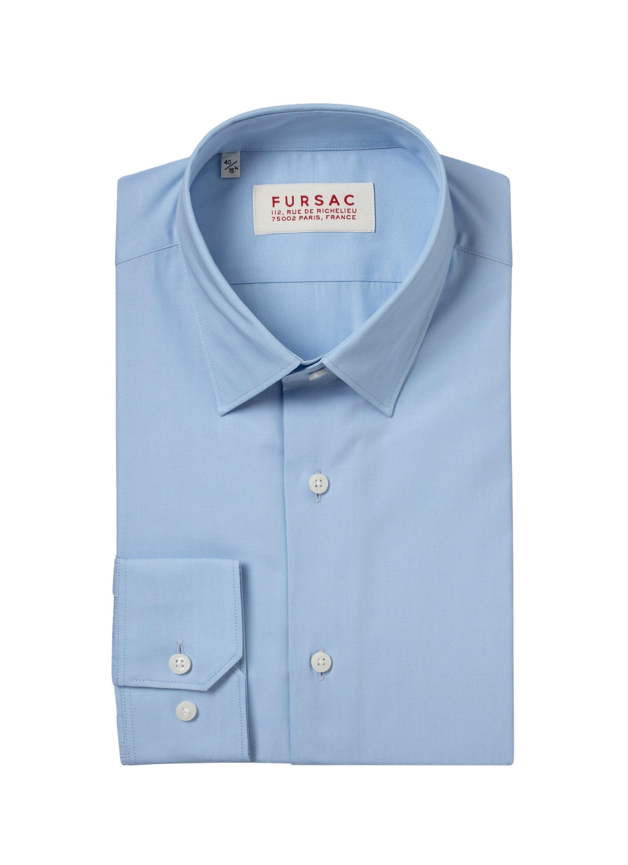 Cotton poplin shirt - Light blue