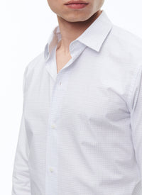 Chemise à petits carreaux - Ciel