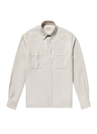 French-collar overshirt - Natural