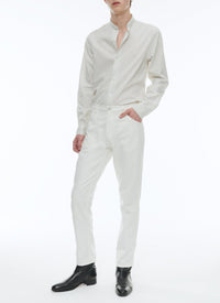 Chemise à poignets arrondis - Écru