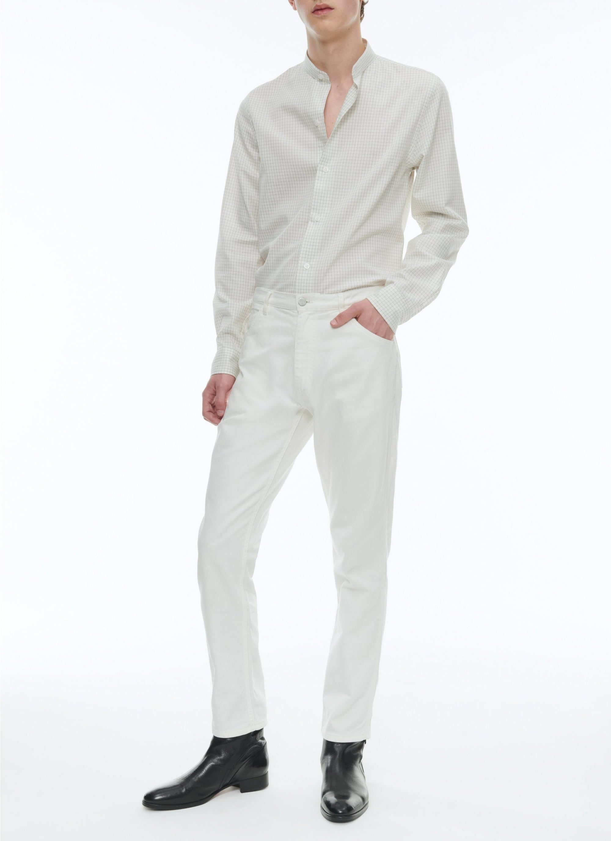 Chemise à poignets arrondis - Écru