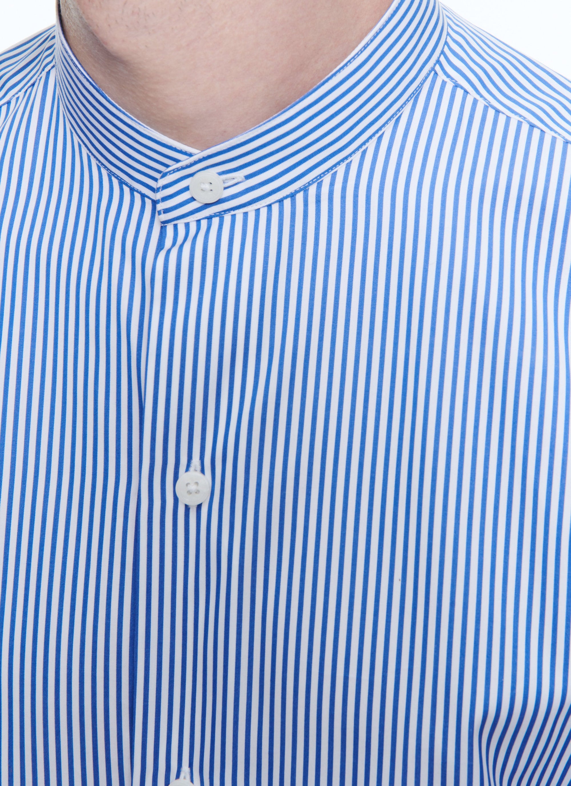 Chemise à rayures boutonnée - Bleu Roi