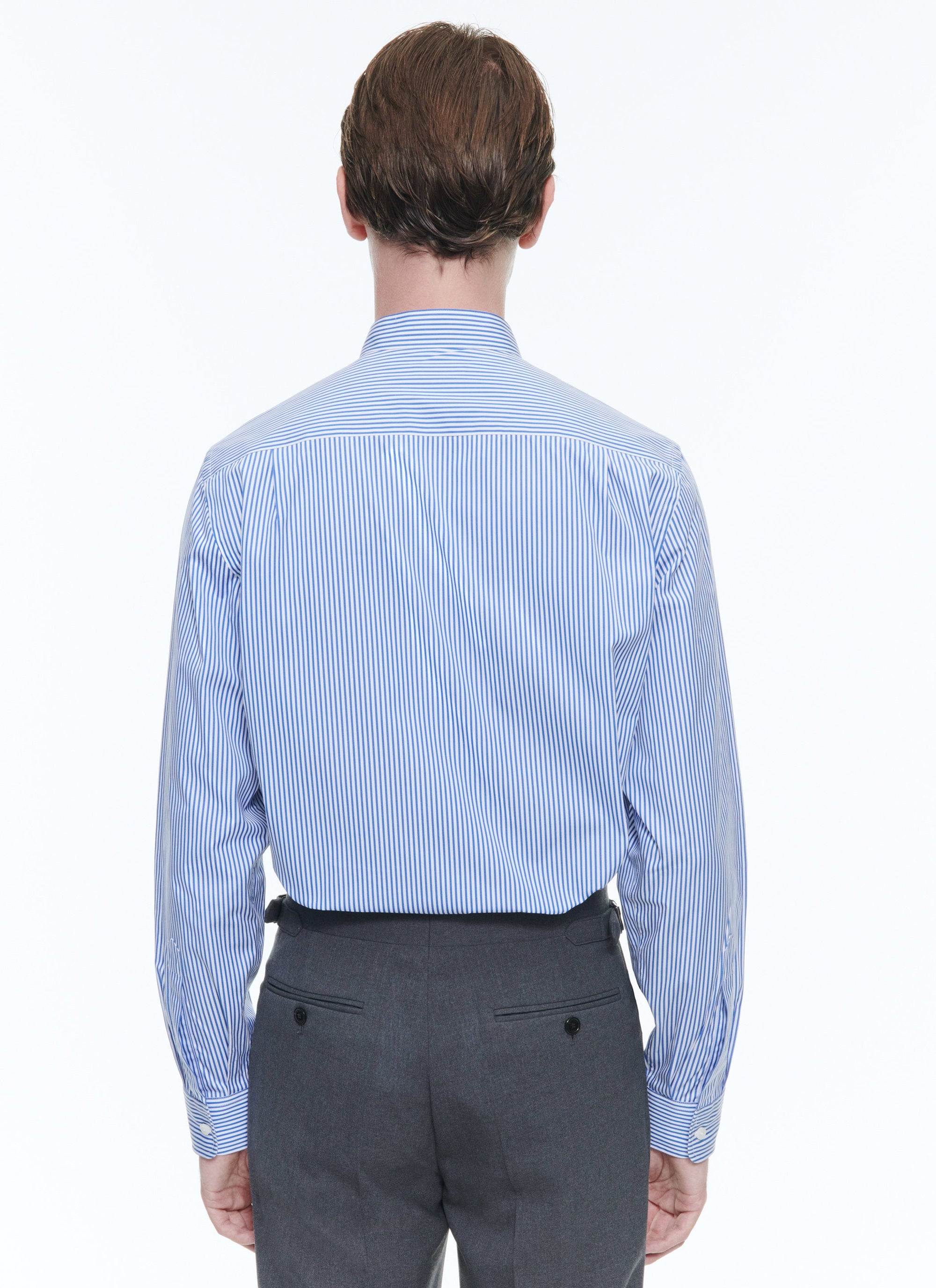 Chemise à rayures boutonnée - Bleu Roi
