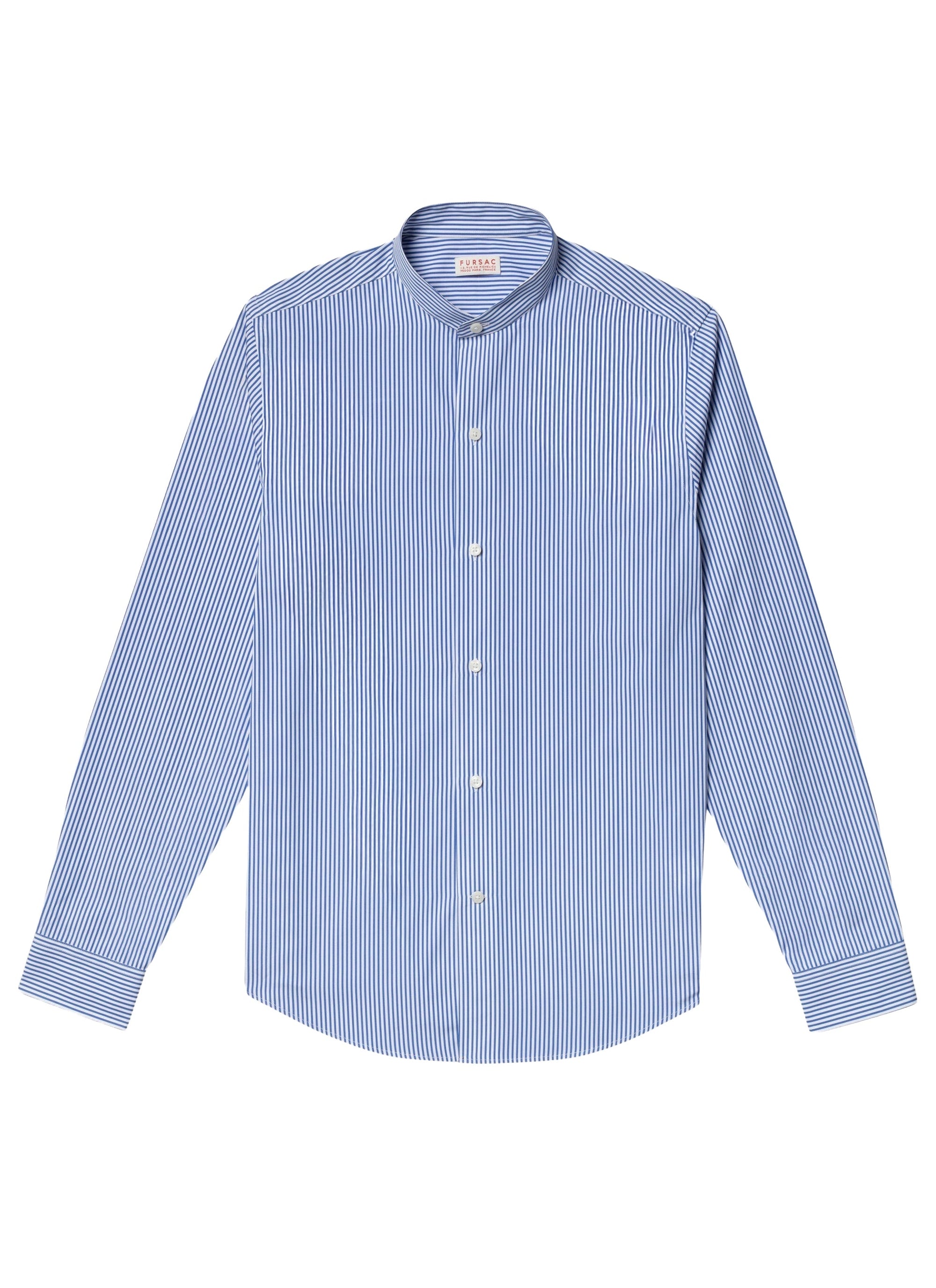 Chemise à rayures boutonnée - Bleu Roi
