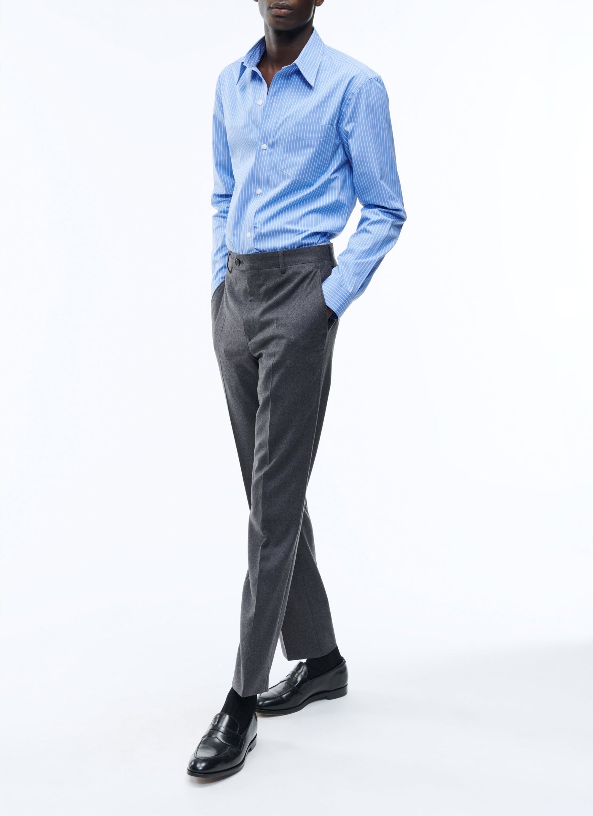 Straight shirt with swallow collar - Indian