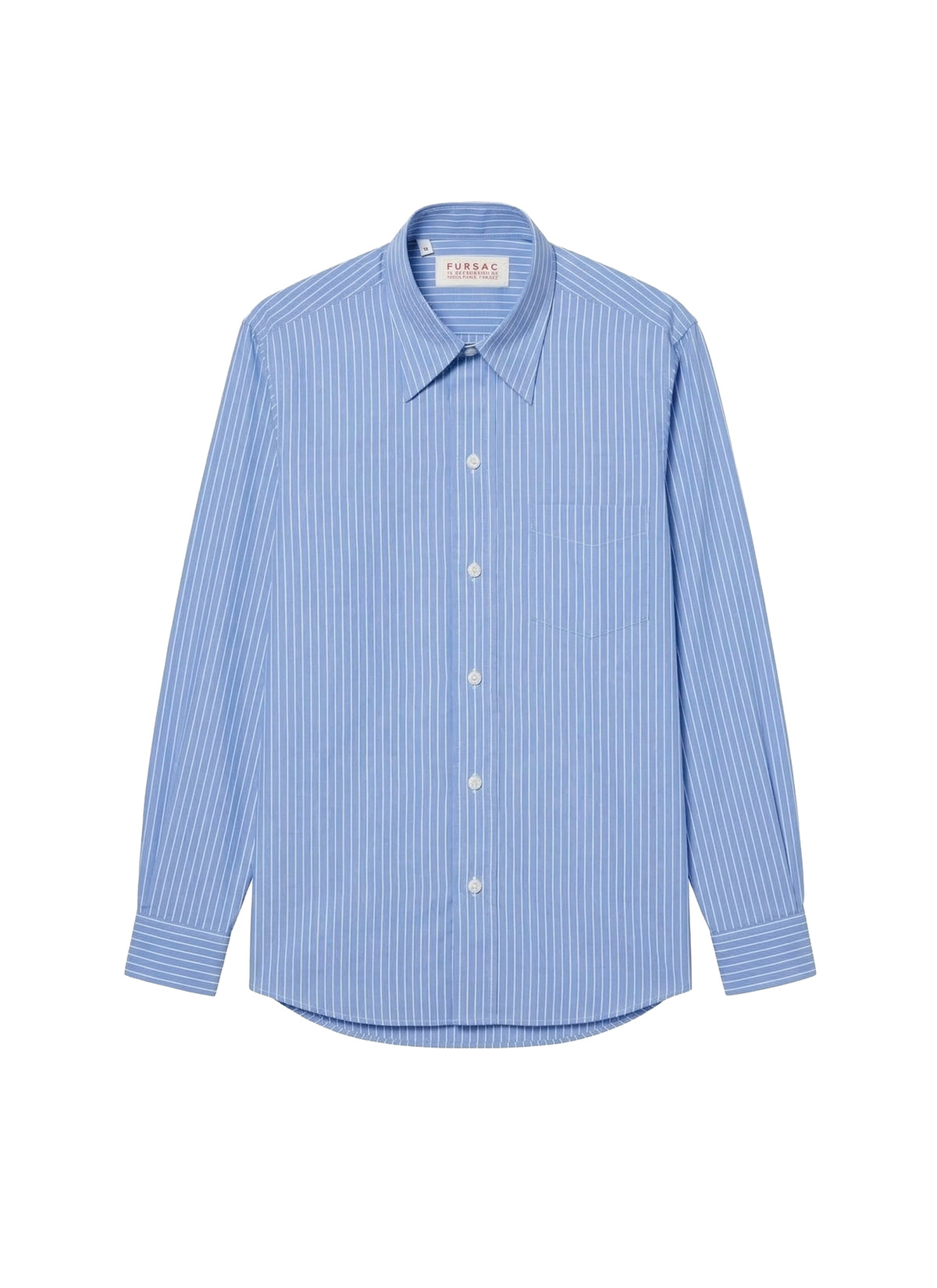 Straight-cut cotton shirt with a swallowtail collar - Indian