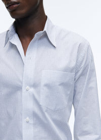 Straight-cut swallow-neck shirt - Ecru White