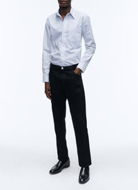Straight-cut swallow-neck shirt - Ecru White