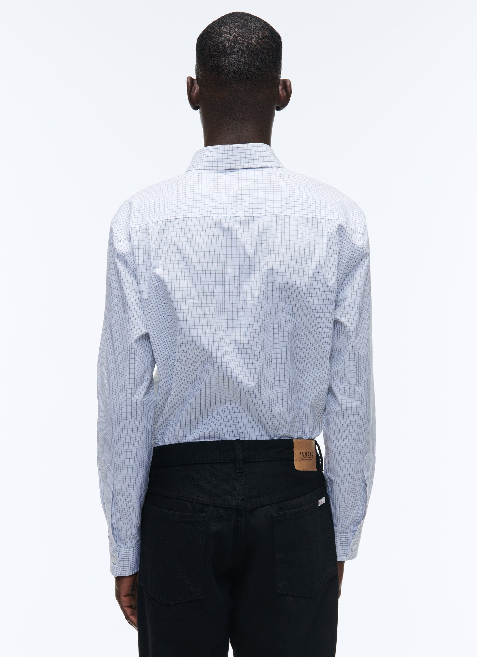 Straight-cut swallow-neck shirt - Ecru White