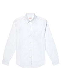 Chemise à col hirondelle en Oxford de coton - Blanc