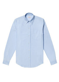 Chemise à col hirondelle en Oxford de coton - Bleu Ciel