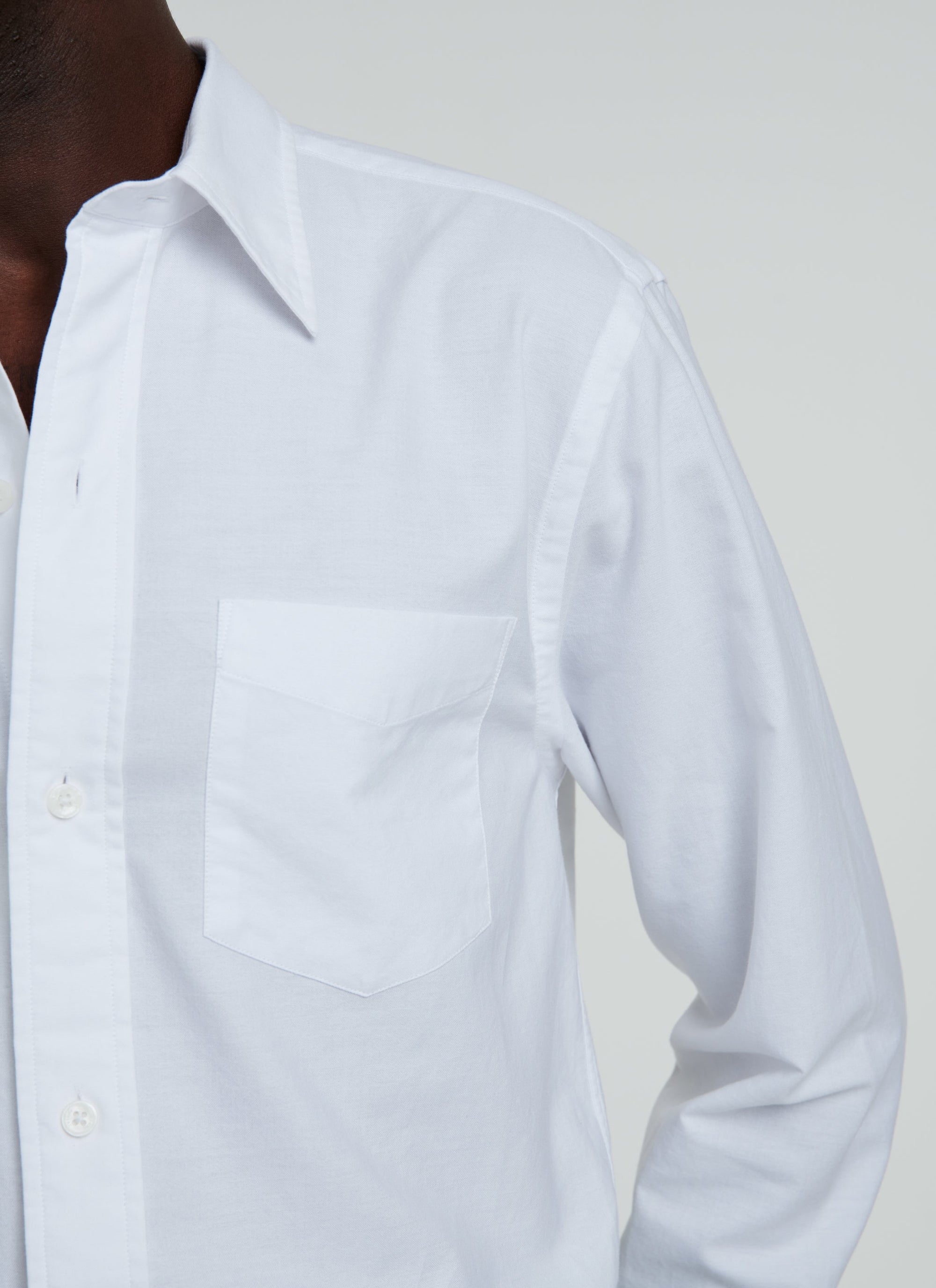 Swallow-neck shirt - White