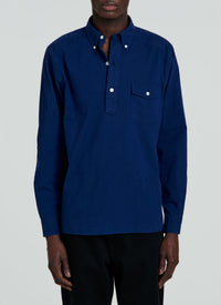 Chemise droite à col américain - Petrole