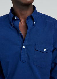 Chemise droite à col américain - Petrole