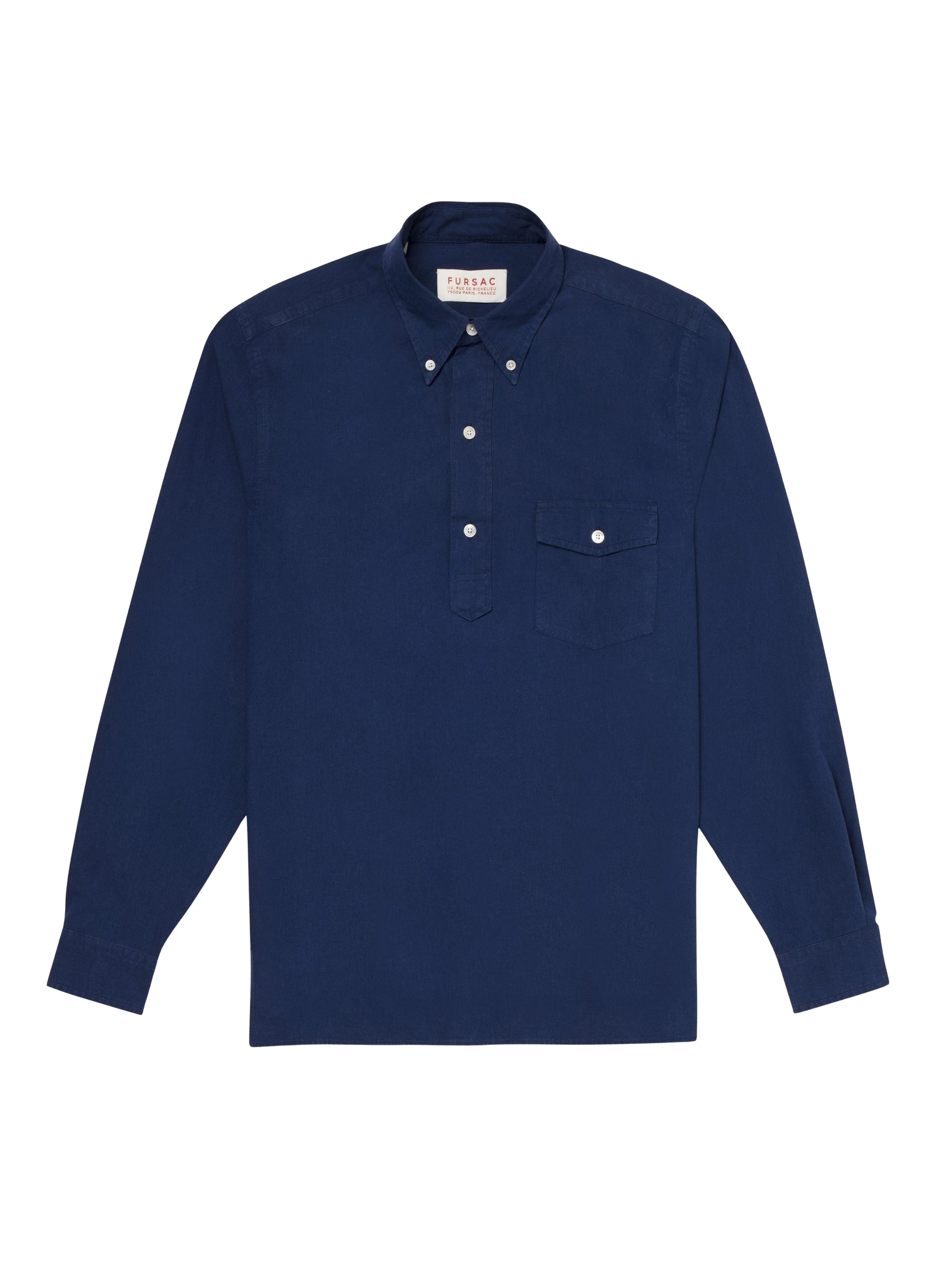 Chemise droite à col américain - Petrole