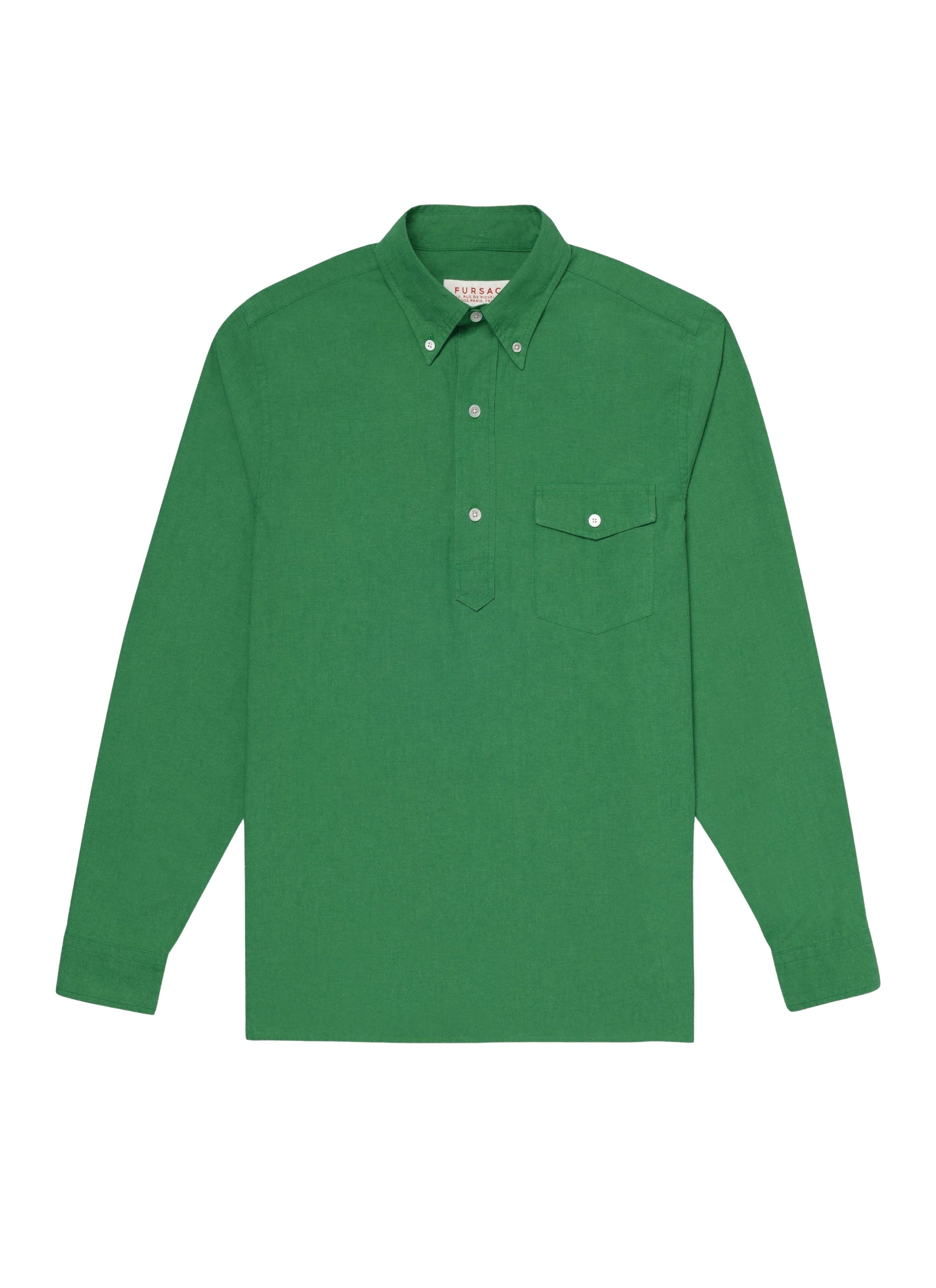 Chemise en chambray de coton - Vert Anglais