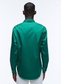Chemise à col hirondelle coupe droite - Vert Anglais