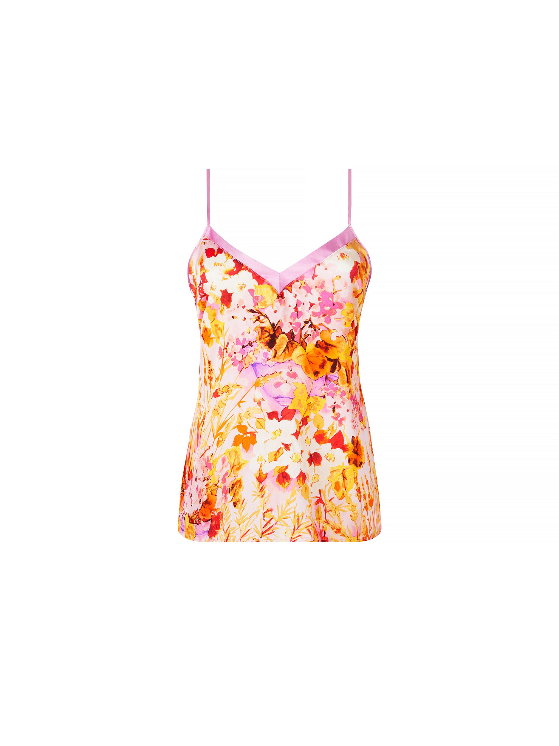 Jardins de Lumière silk print camisole - Bouquet Lumière