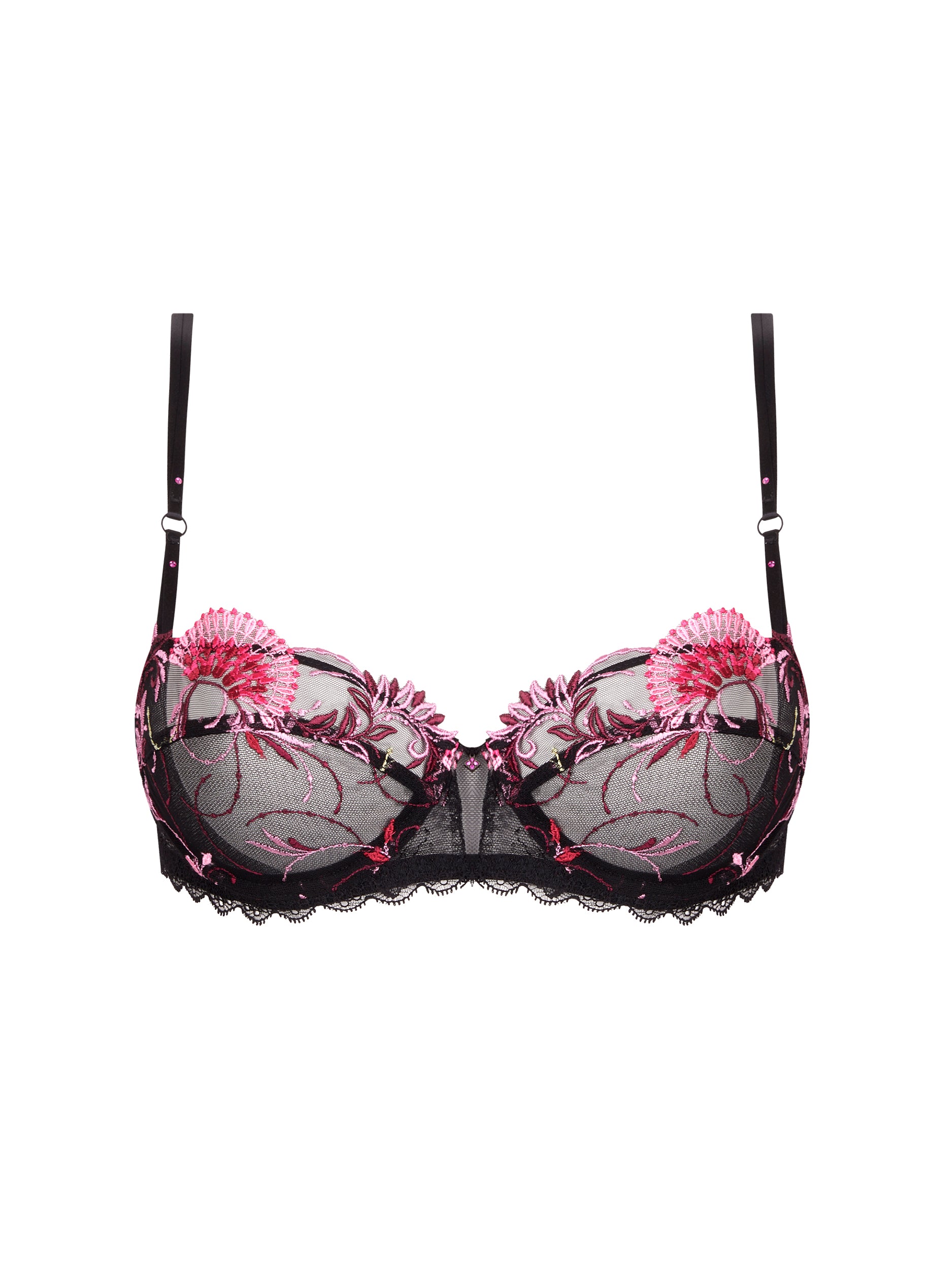 Soutien-gorge balconnet Floraison Passion - Safran Rose