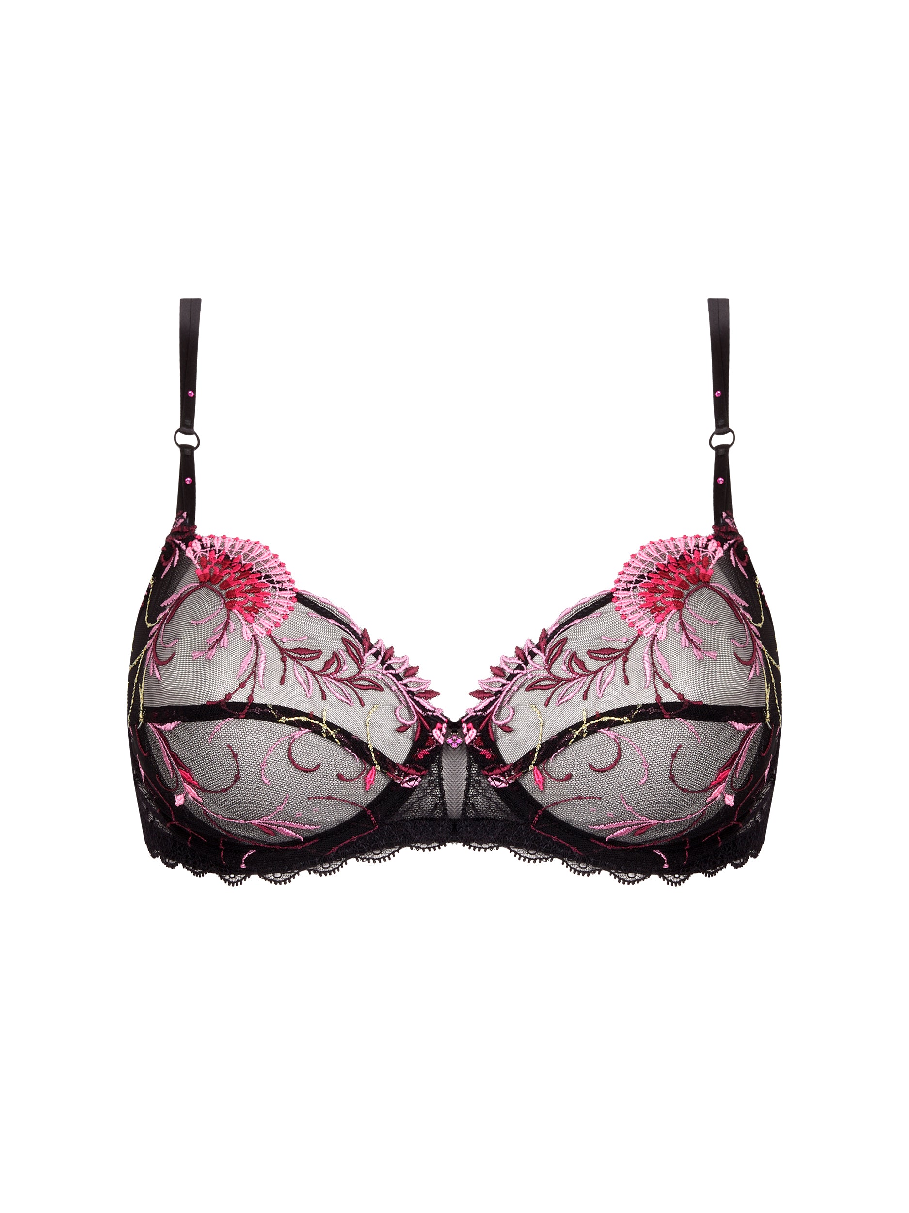 Soutien-gorge balconnet Floraison Passion - Safran Rose