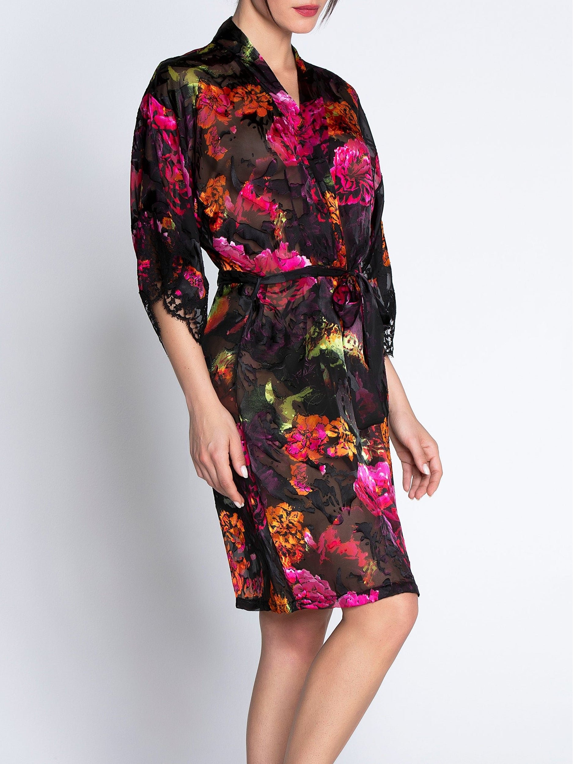 Nuisette Floraison Passion imprimée - Safran Rose