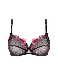 Soutien-gorge balconnet Floraison Passion en dentelle - Safran Rose