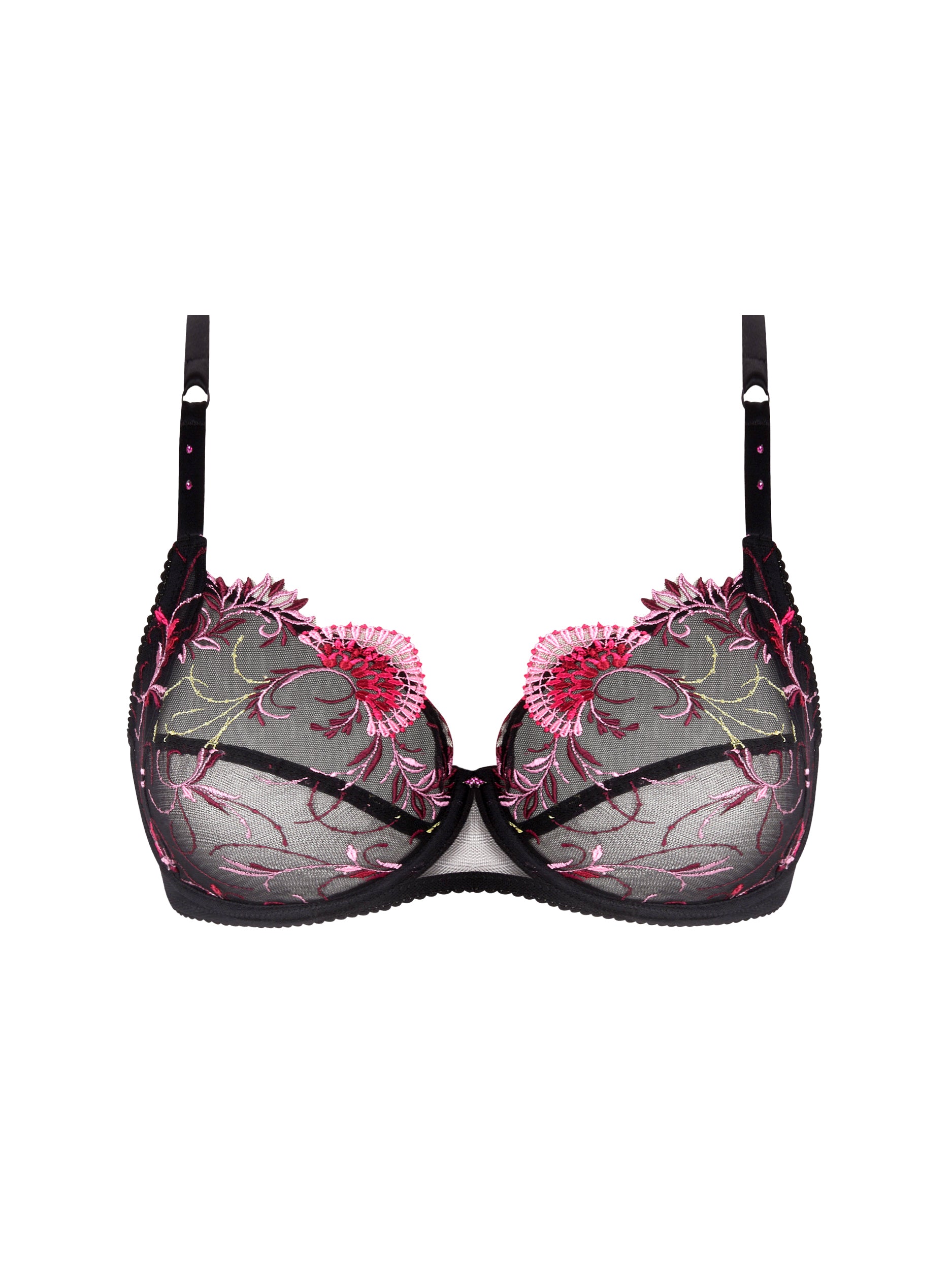 Soutien-gorge balconnet Floraison Passion en dentelle - Safran Rose