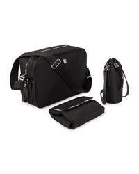 Sac à langer en cuir - Black