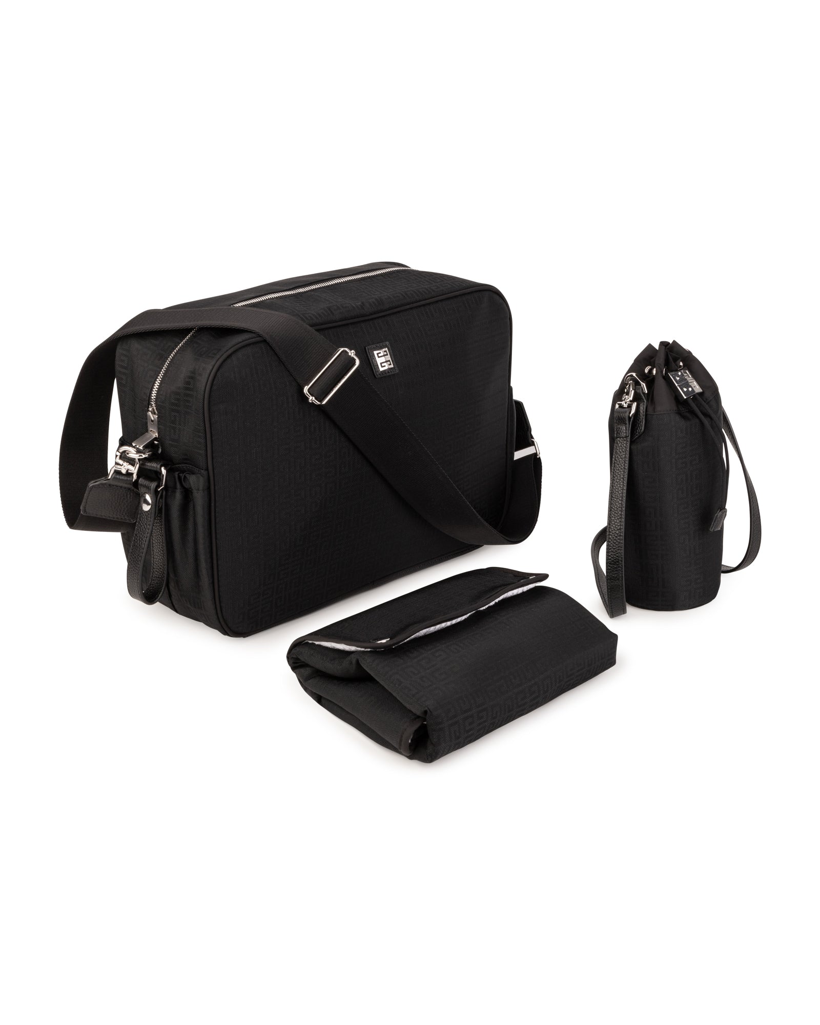 Sac à langer en cuir - Black