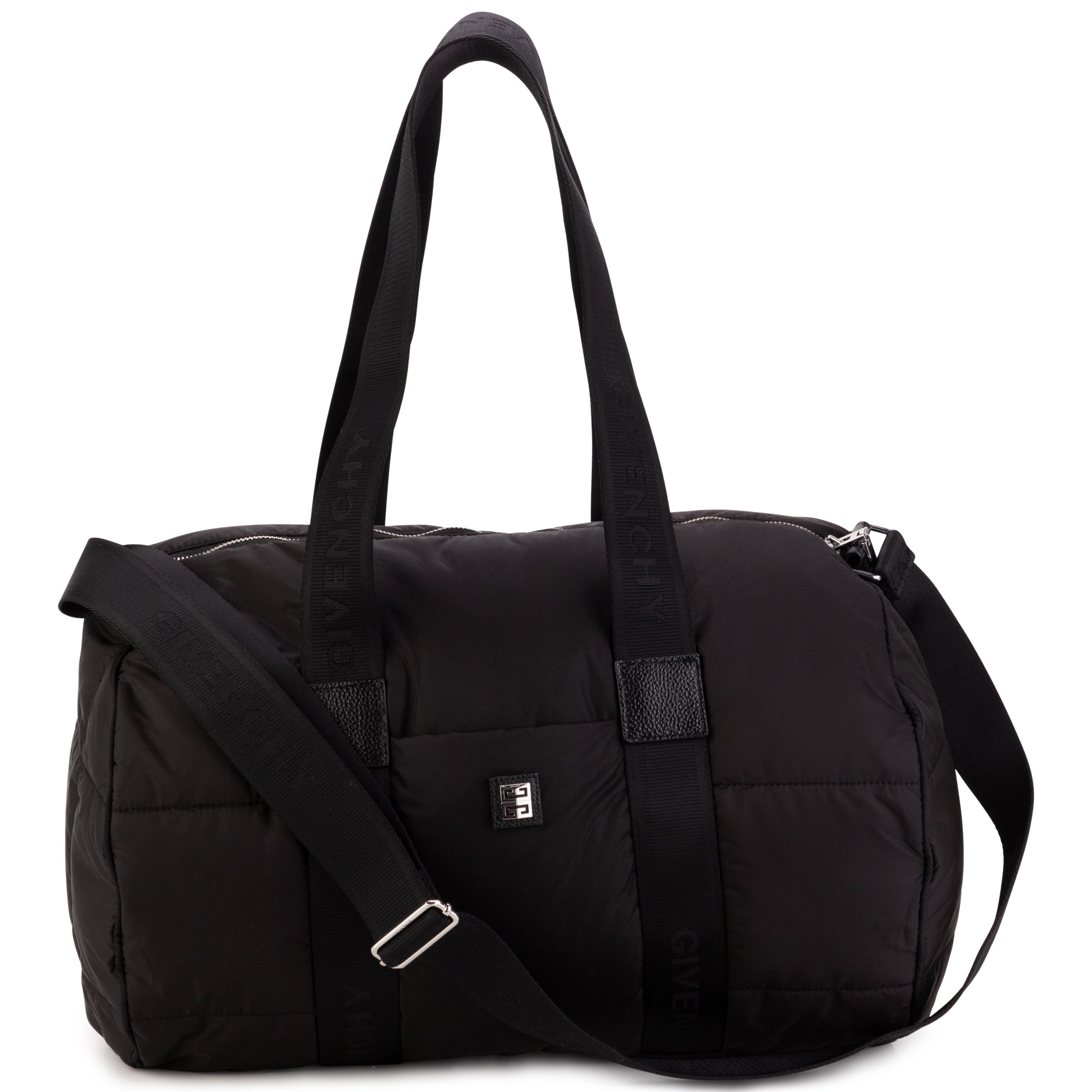 Sac à langer avec détails en cuir - Black