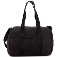 Sac à langer avec détails en cuir - Black
