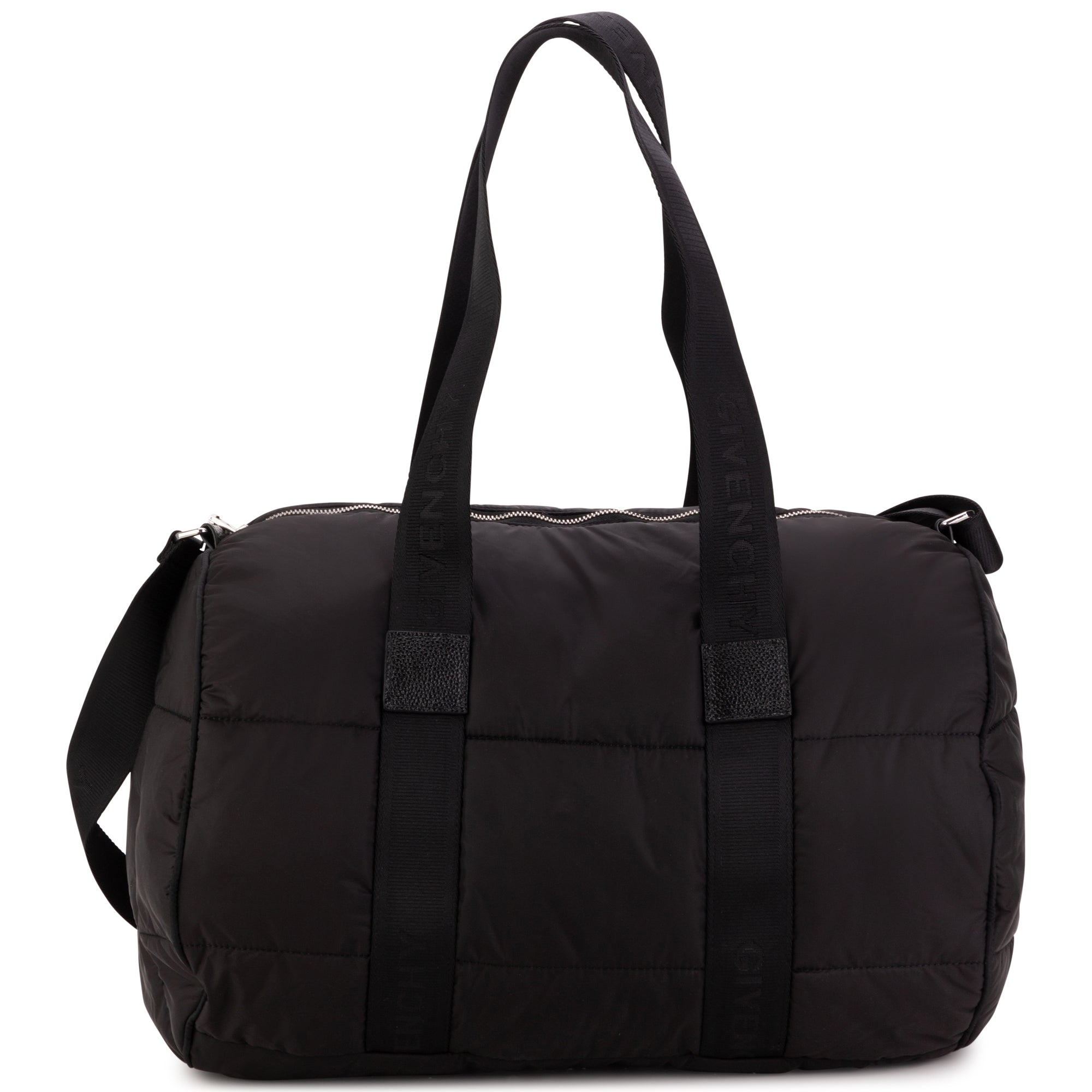 Sac à langer avec détails en cuir - Black